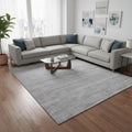 8 X 11 Cream And Gray Abstract Hand Woven Area Rug