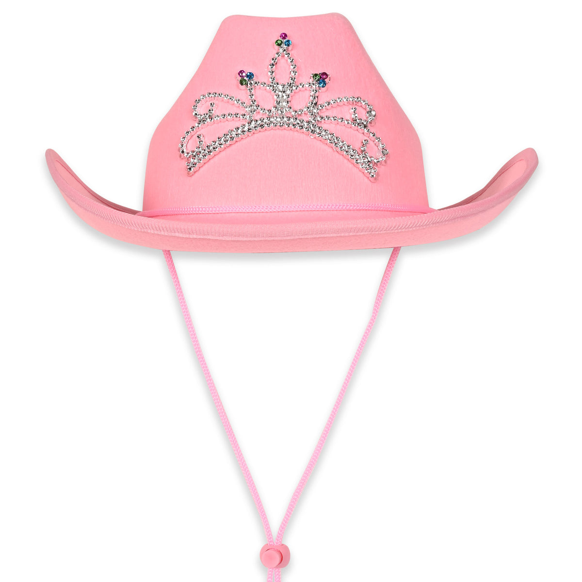 Pink Felt Cowgirl Hat W/Tiara (Pack Of 6)