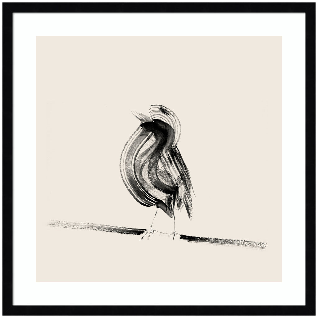 Bird on a Branch by Danushka Abeygoda Framed Wall Art Print