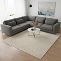 8 X 11 Cream And Beige Abstract Area Rug