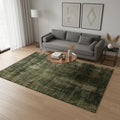 5 X 8 Green And Taupe Abstract Area Rug