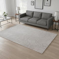 5 X 8 Gray And Beige Geometric Area Rug