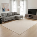 8 X 11 Beige And Cream Chevron Area Rug