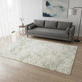 5 X 8 Cream And Green Abstract Area Rug