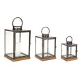 Wood and Metal Lantern (Set of 3)