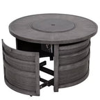 Darcy Aluminum Round Firepit Table