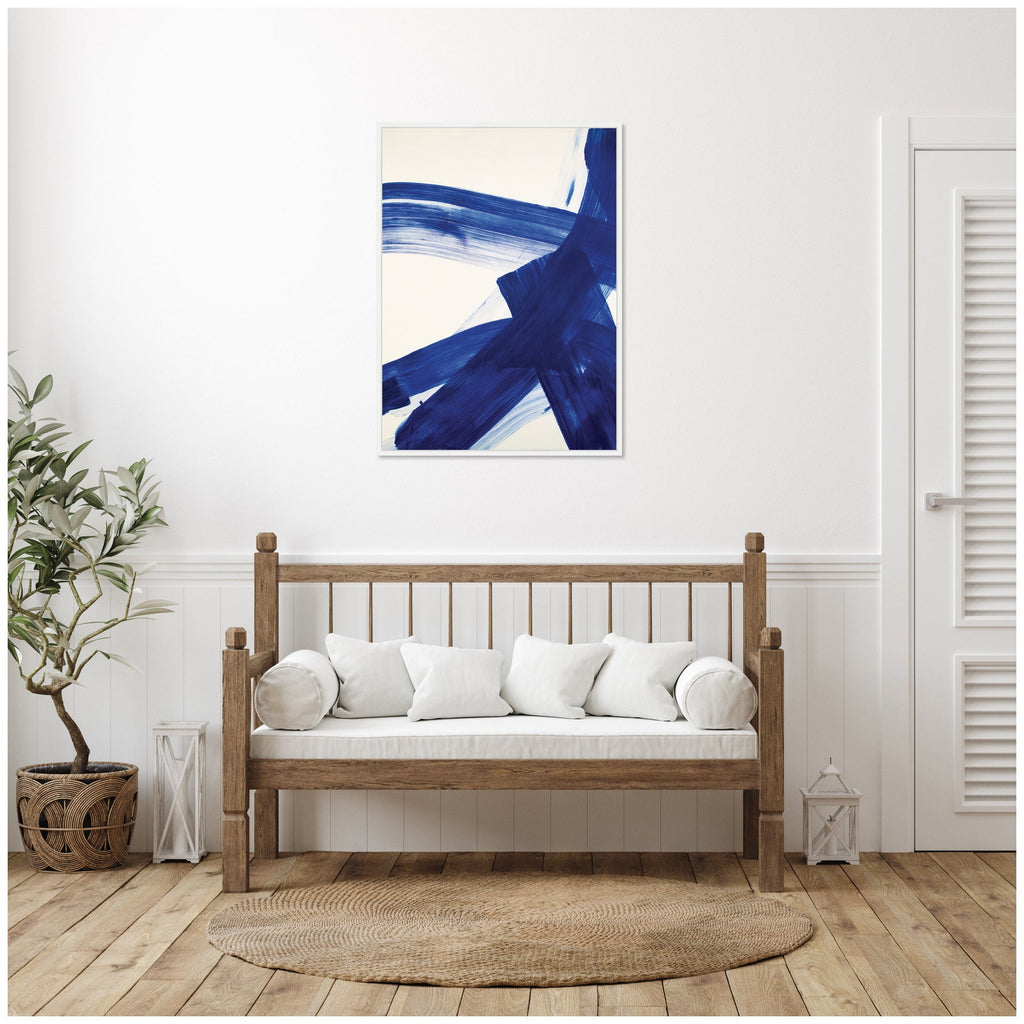 Colbalt Mark No. 2 by Amy Lighthall Framed Canvas Wall Art Print