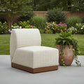 24 Beige Aluminum Outdoor Accent Chair