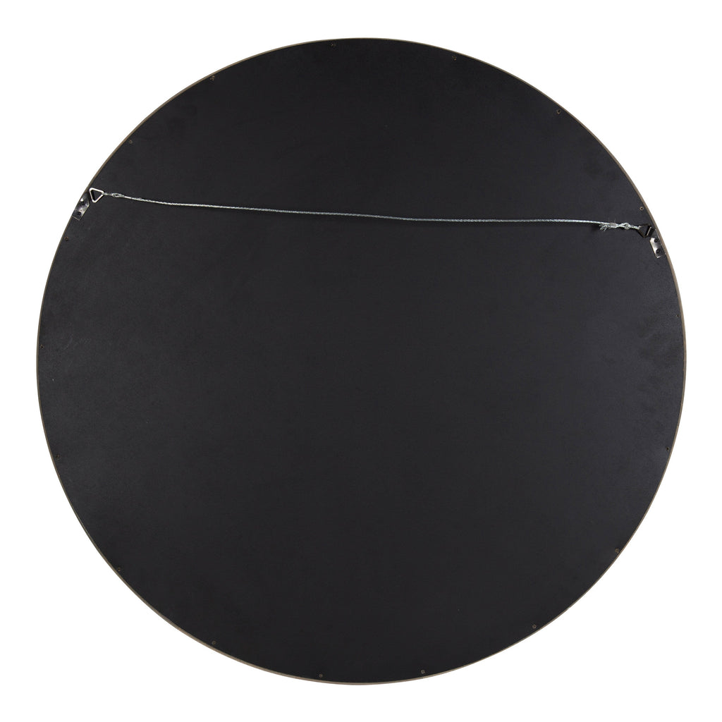 Hutton Round Wood Wall Mirror