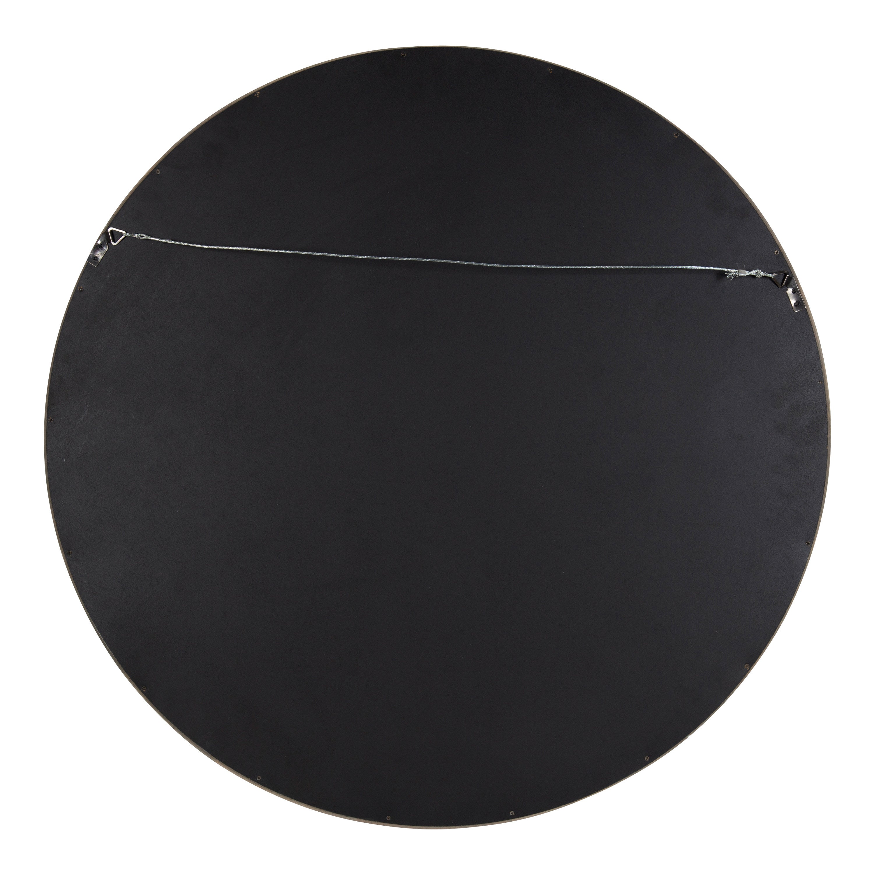 Hutton Round Wood Wall Mirror