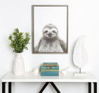 Sylvie Sloth Framed Canvas by Simon Te Tai