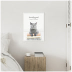 Sylvie Cat Laundry Goals Framed Canvas by Amy Peterson