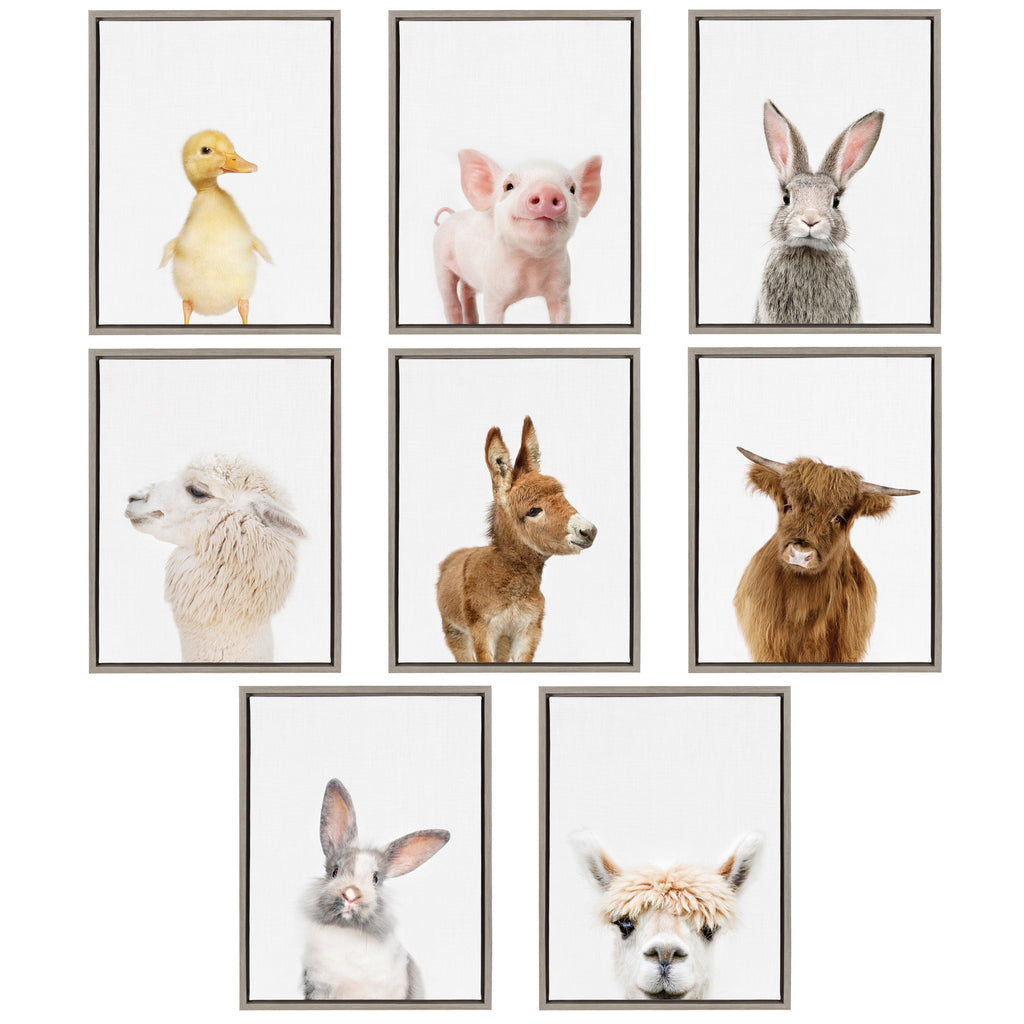 Sylvie Young Rabbit Framed Canvas by Amy Peterson Art Studio