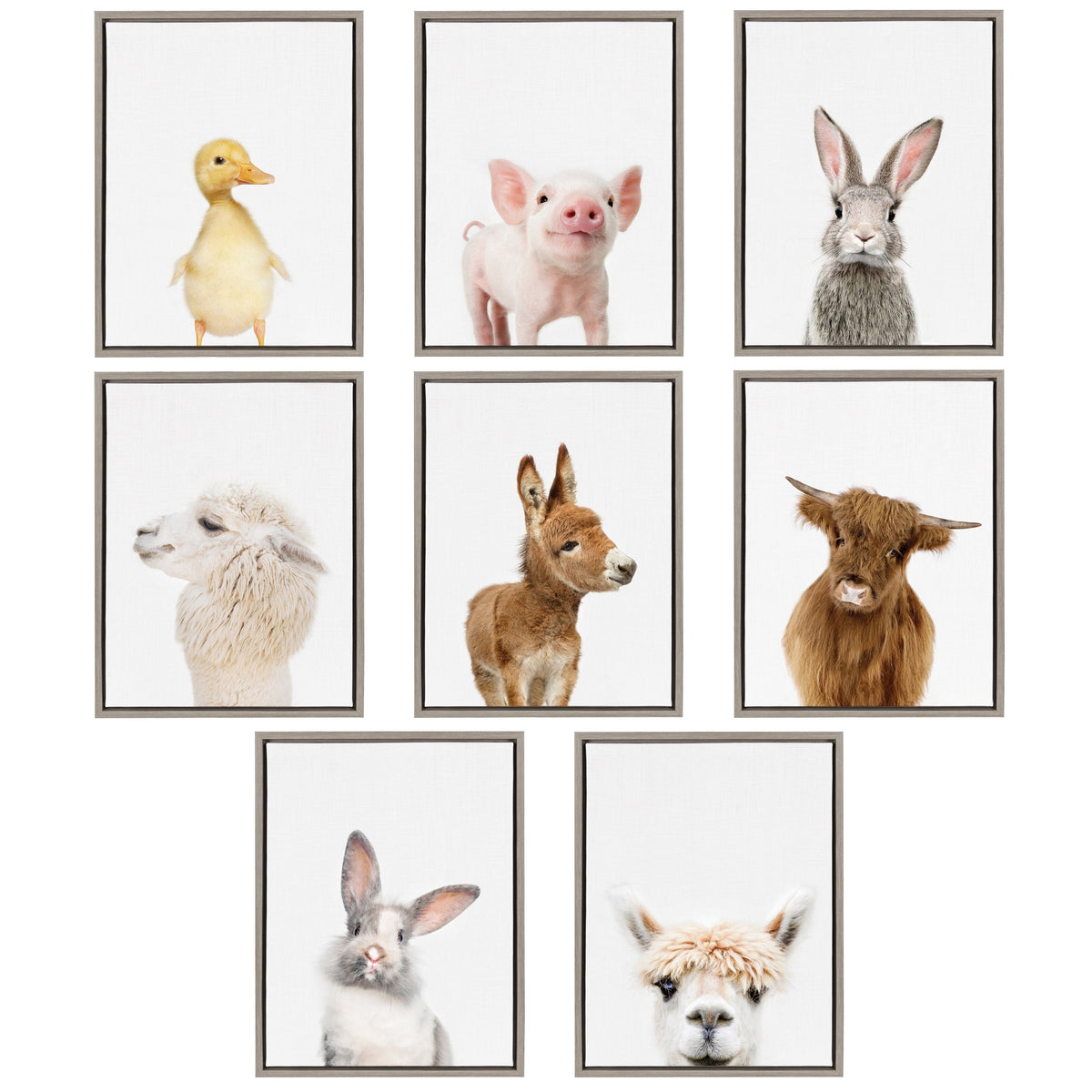 Sylvie Young Rabbit Framed Canvas by Amy Peterson Art Studio