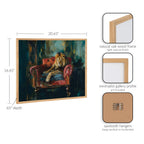 Gallery Lion Portrait in Rich Jewel Tones Print by The Creative Bunch Studio