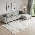 8 X 10 Beige And Gray Abstract Area Rug