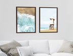 Sylvie Ocean Beach Framed Canvas Set by The Creative Bunch Studio