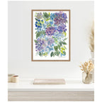 Sylvie Watercolor Purple Hydrafloral Framed Canvas by Patricia Shaw