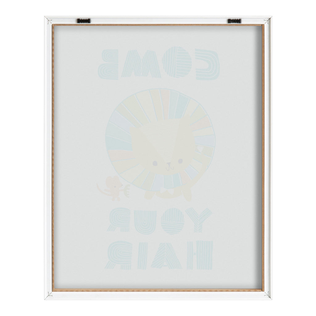 Blake Splish Splash Zoo Lion Framed Printed Glass by Heather Rosas