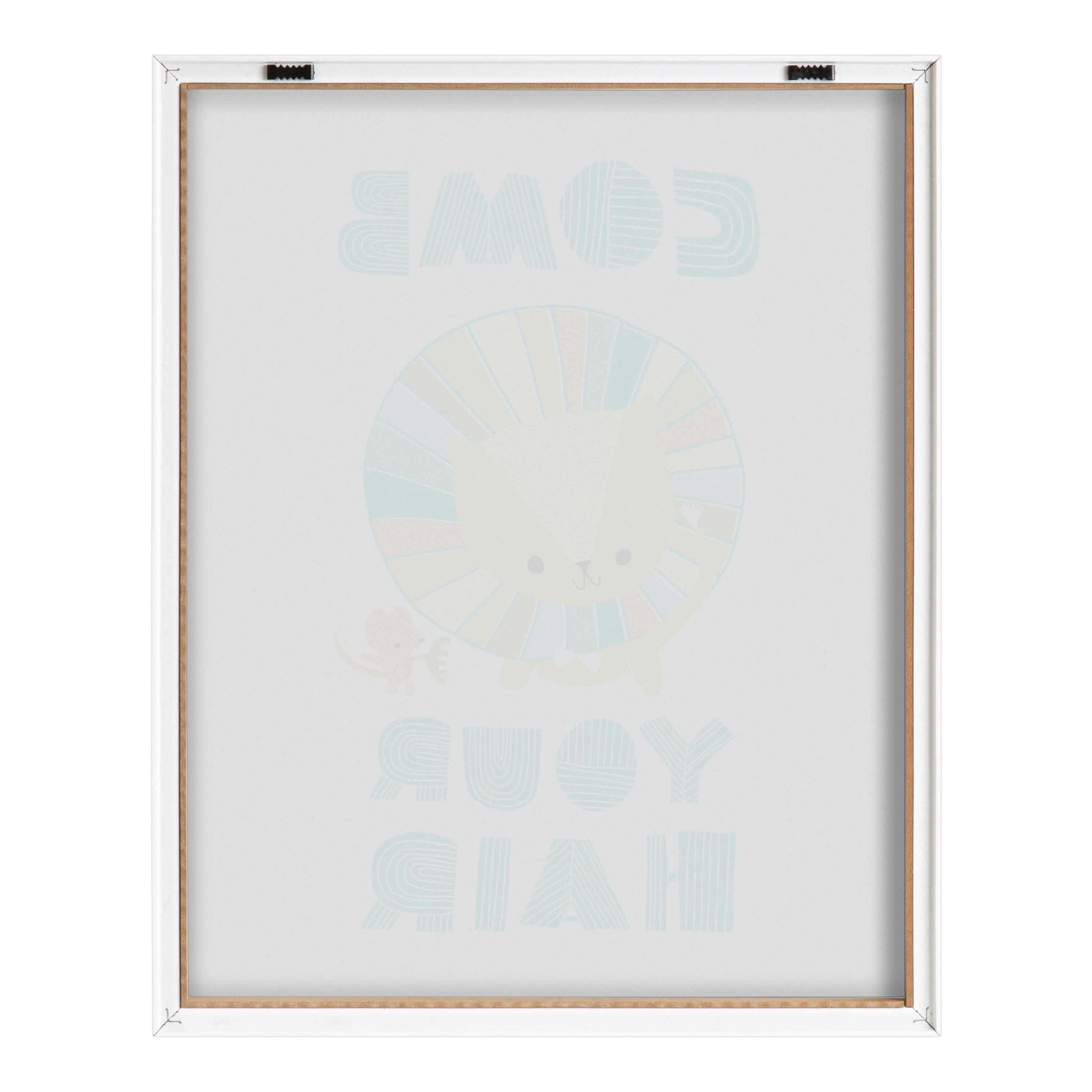 Blake Splish Splash Zoo Lion Framed Printed Glass by Heather Rosas
