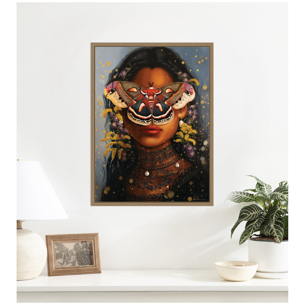 Asters and Goldenrod by Charlotte Brindley Framed Canvas Wall Art Print