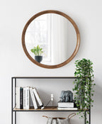 Hatherleigh Round Wood Wall Mirror