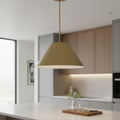 22 Antiqued Brass Aluminum Cone LED Dimmable Outdoor Pendent Hanging Light