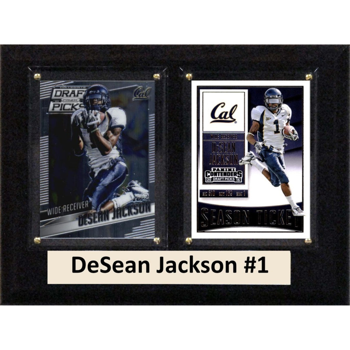 Ncaa 6 Inch X8 Inch  Desean Jackson California Golden Bears Two Card Plaque