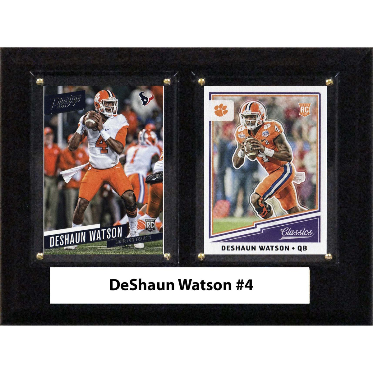 Ncaa 6 Inch X8 Inch  Deshaun Watson Clemson Tigers Two Card Plaque