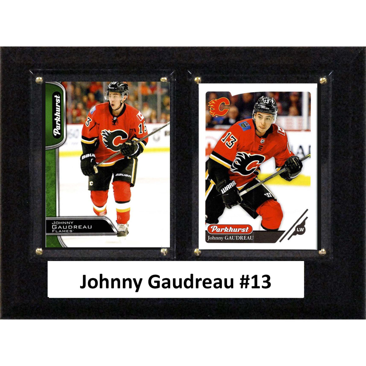 Nhl 6 Inch X8 Inch  Johnny Gaudreau Calgary Flames Two Card Plaque