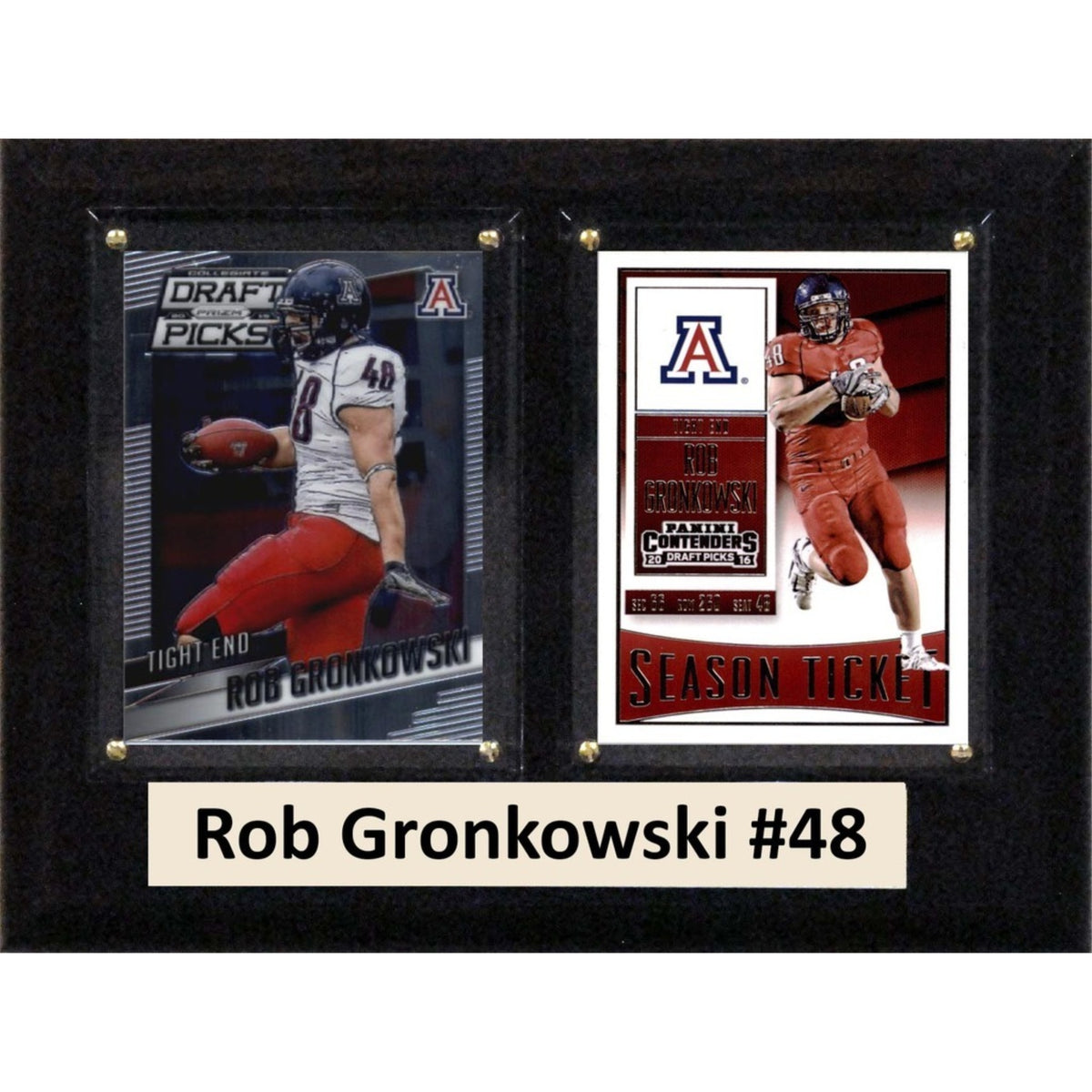 Ncaa 6 Inch X8 Inch  Rob Gronkowski Arizona Wildcats Two Card Plaque