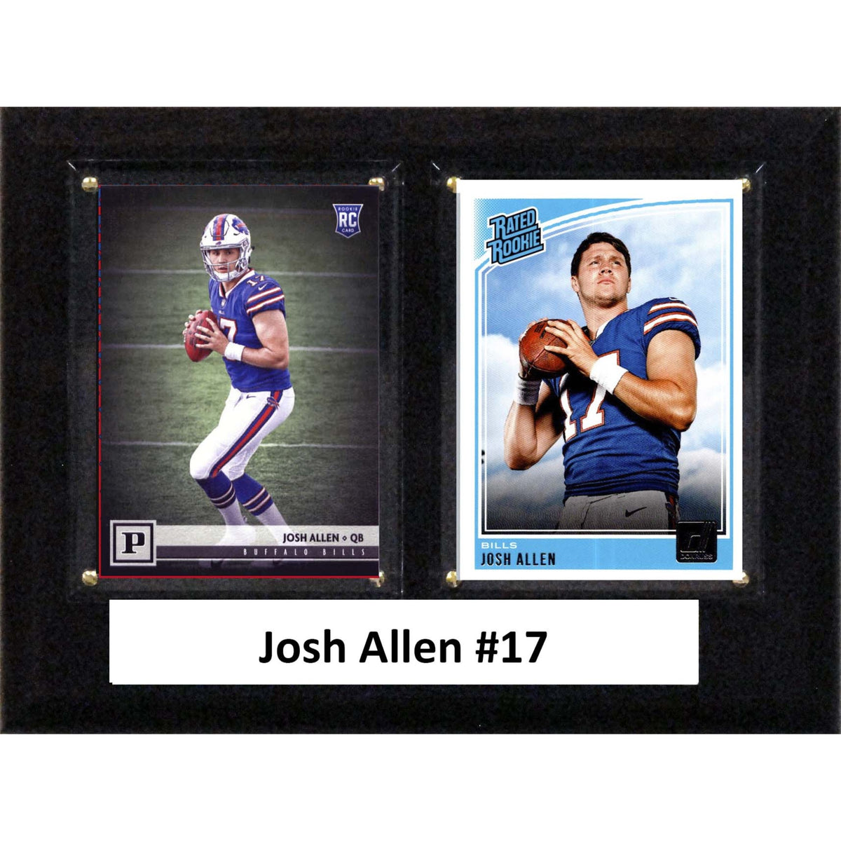 Nfl 6 Inch X8 Inch  Josh Allen Buffalo Bills Two Card Plaque