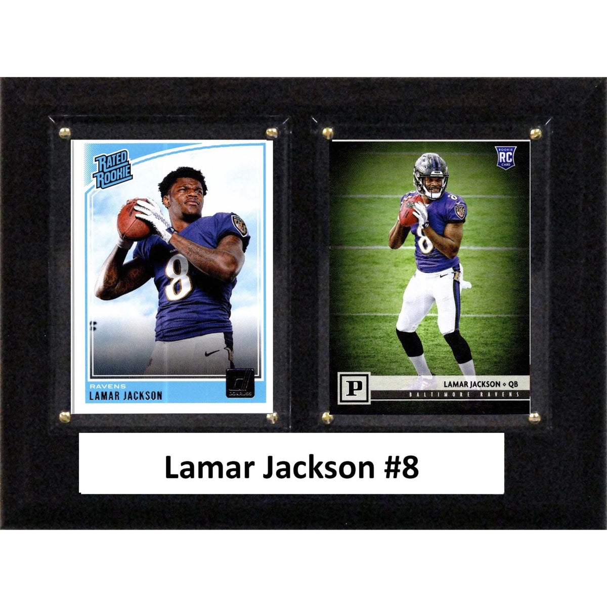 Nfl 6 Inch X8 Inch  Lamar Jackson Baltimore Ravens Two Card Plaque