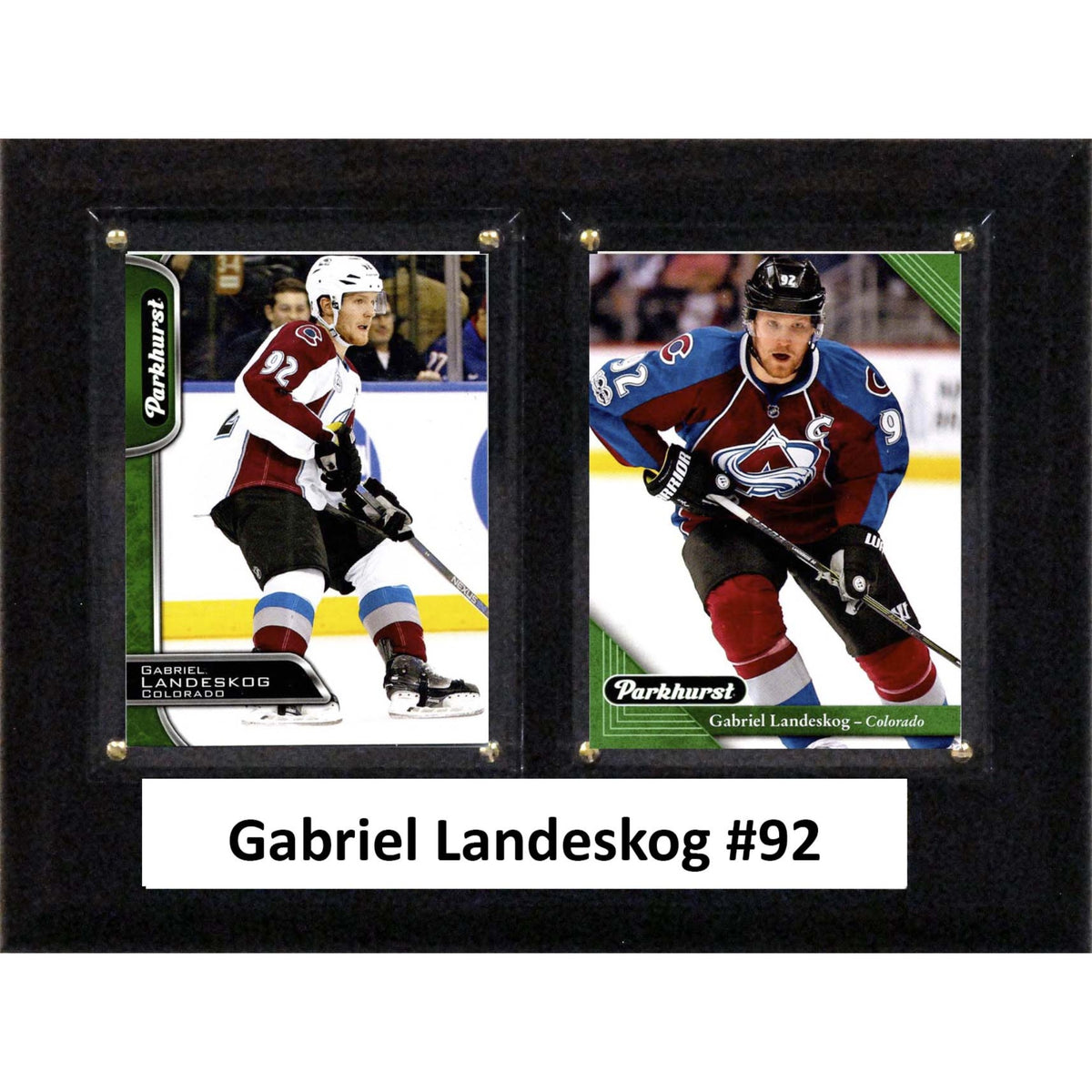 Nhl 6 Inch X8 Inch  Gabriel Landeskog Colorado Avalanche Two Card Plaque