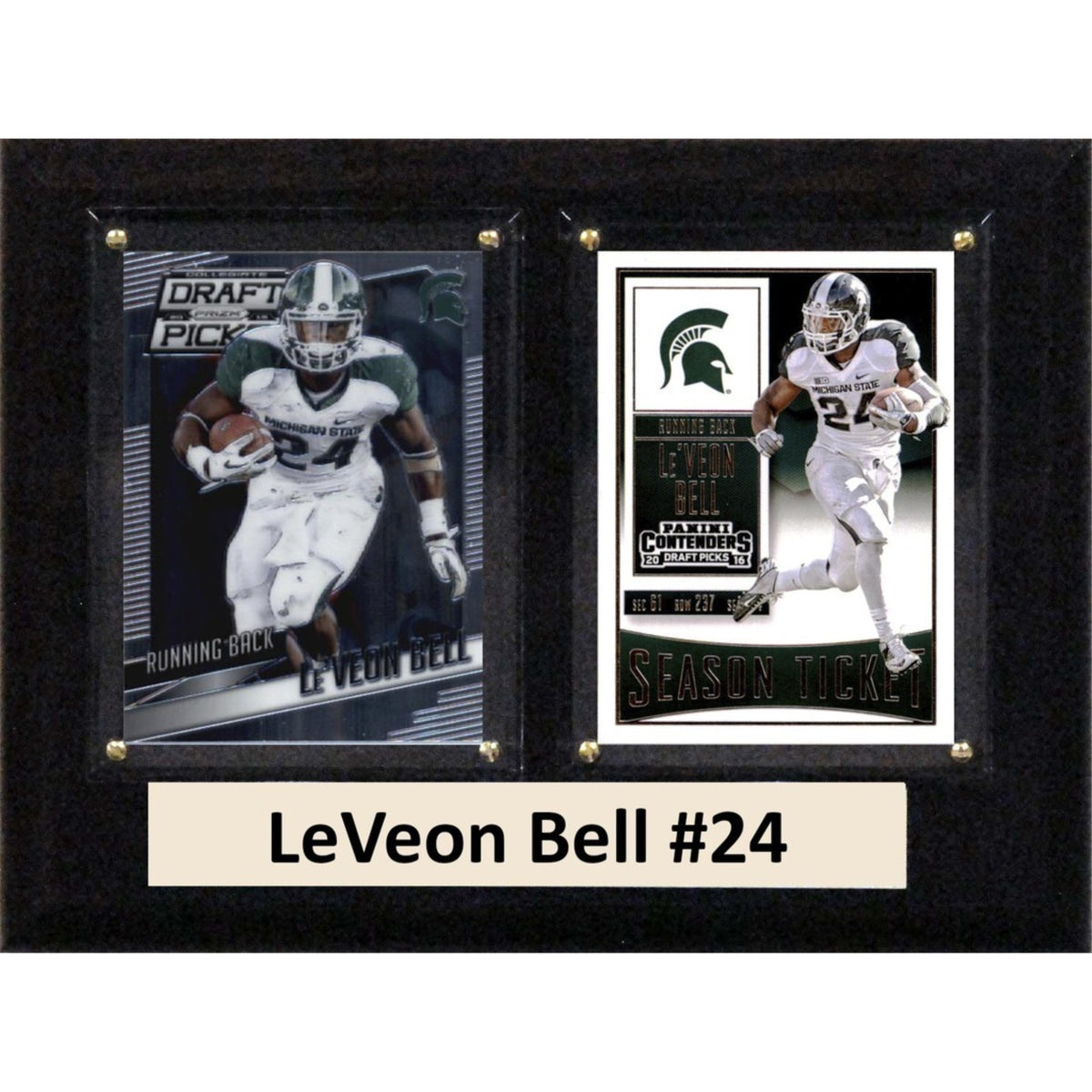 Ncaa 6 Inch X8 Inch  LeVeon Bell Michigan State Spartans Two Card Plaque