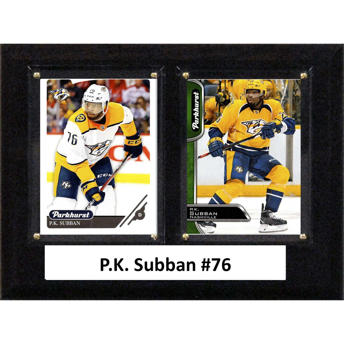 Nhl 6 Inch X8 Inch  P.K. Subban Nashville Predators Two Card Plaque
