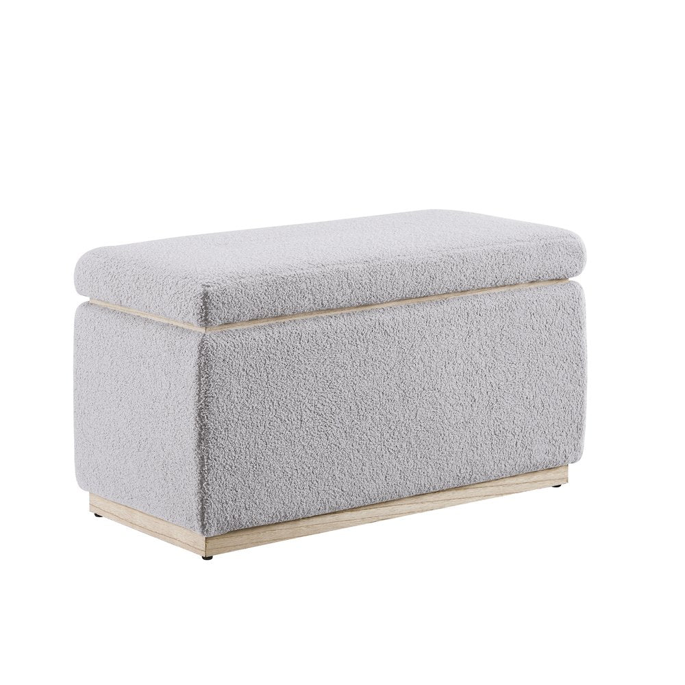Blanche Rectangle Ottoman Grey