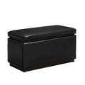 Blanche Rectangle Ottoman Black Pu