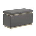 Blanche Rectangle Ottoman Grey Pu