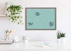 Blake This Week Teal Framed Printed Glass by The Creative Bunch Studio