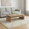 48 Natural Wood Distressed Frame Coffee Table