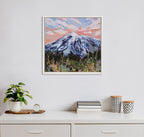Sylvie Mount Rainier Framed Canvas by Emily Kenney