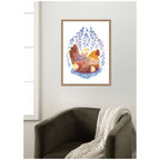 Whisteria Hen by Lucia Gianello Framed Canvas Wall Art Print