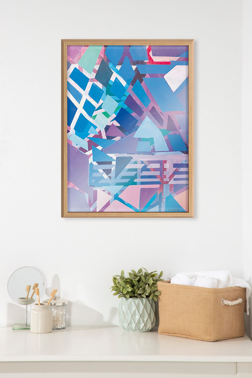 Blake Singing the Blues Framed Printed Glass by Caleb Griswold