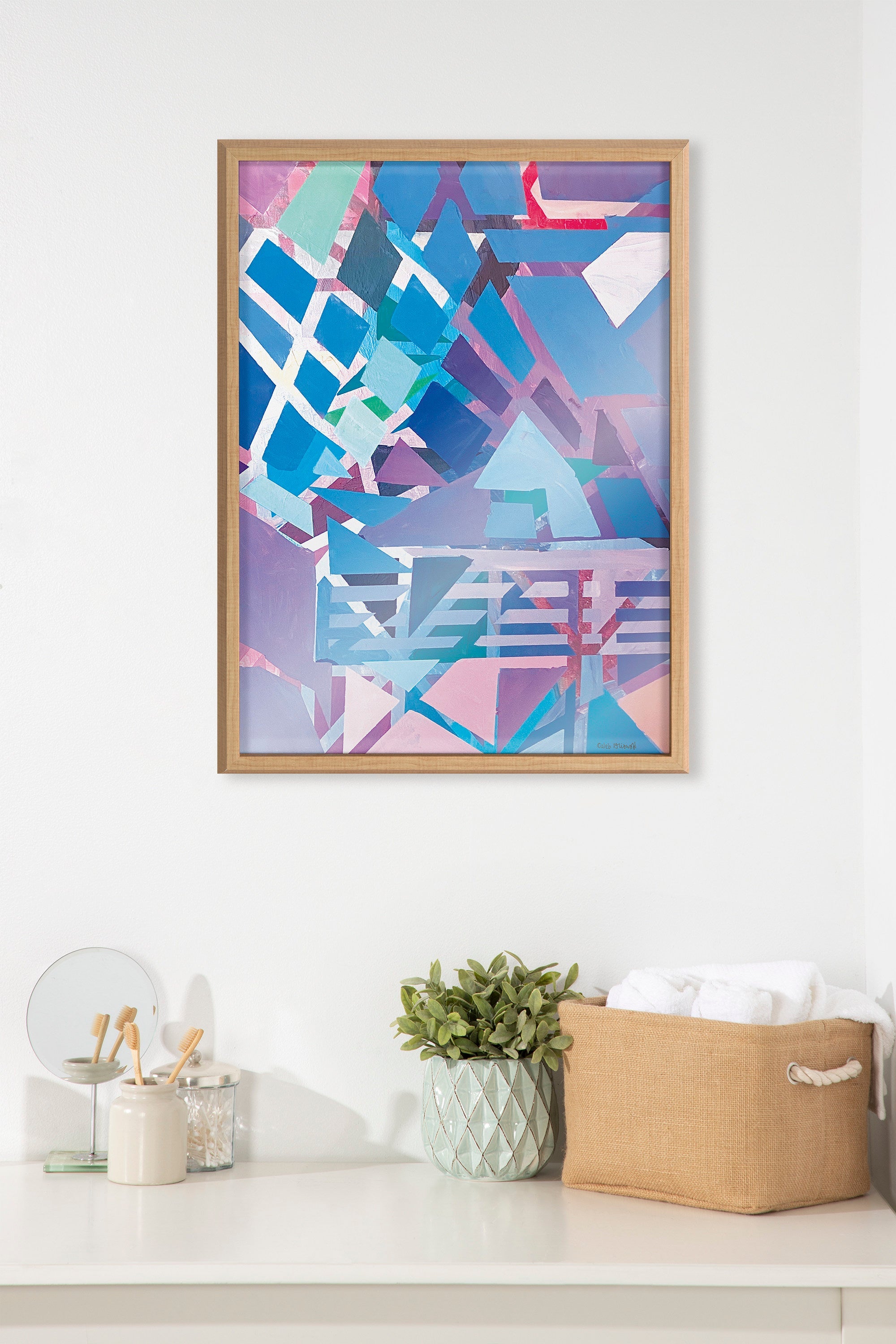 Blake Singing the Blues Framed Printed Glass by Caleb Griswold