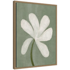 White Floral by Gabrielly Guedes Framed Canvas Wall Art Print
