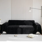 Chenille Thickened Solid Couch Blanket Throws, Reversible Couch Covers for Sectional Couches