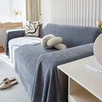 Chenille Thickened Solid Couch Blanket Throws, Reversible Couch Covers for Sectional Couches