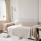 Chenille Thickened Solid Couch Blanket Throws, Reversible Couch Covers for Sectional Couches