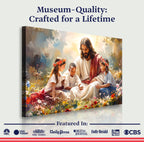 Jesus With Children Faith Wall Art IX